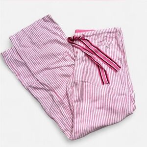 Vintage NEW  Y2K Victoria's Secret Pink Pajama Pants/Bottoms Striped Metallic pj